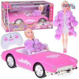 [RC0745] Autko Retro Cadillac na pilota elegancka lalka w futrze