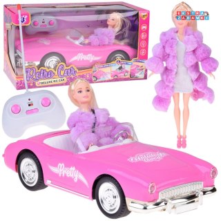 [RC0745] Autko Retro Cadillac na pilota elegancka lalka w futrze