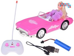 [RC0745] Autko Retro Cadillac na pilota elegancka lalka w futrze