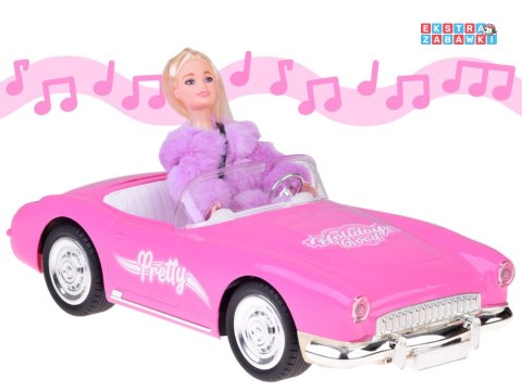 [RC0745] Autko Retro Cadillac na pilota elegancka lalka w futrze