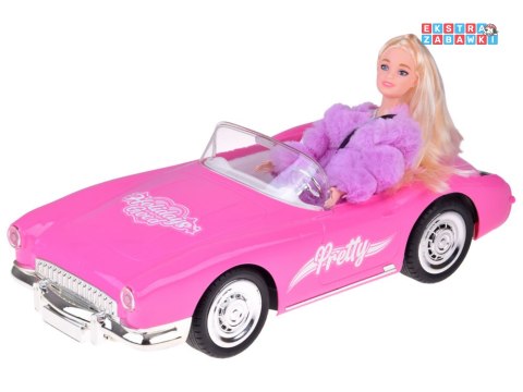 [RC0745] Autko Retro Cadillac na pilota elegancka lalka w futrze