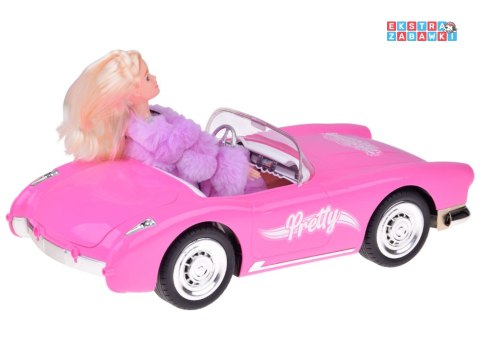 [RC0745] Autko Retro Cadillac na pilota elegancka lalka w futrze