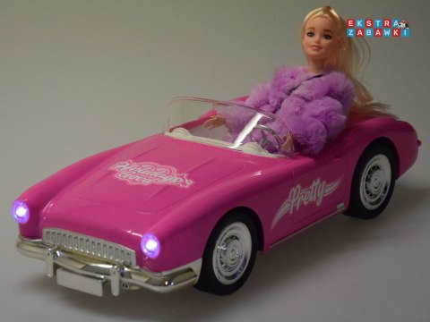 [RC0745] Autko Retro Cadillac na pilota elegancka lalka w futrze