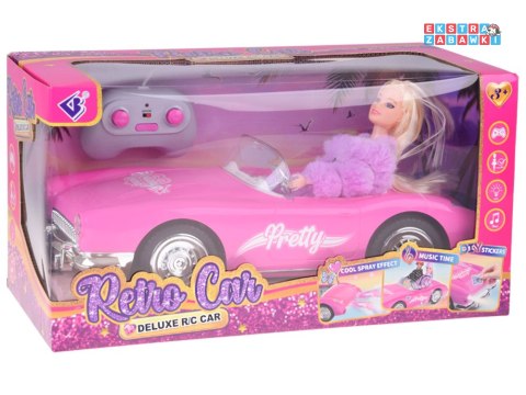 [RC0745] Autko Retro Cadillac na pilota elegancka lalka w futrze