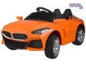[PA0276] Autko cabrio BEMA na akumulator 12V/4.5Ah z pilotem i bujaniem - pomarańczowy