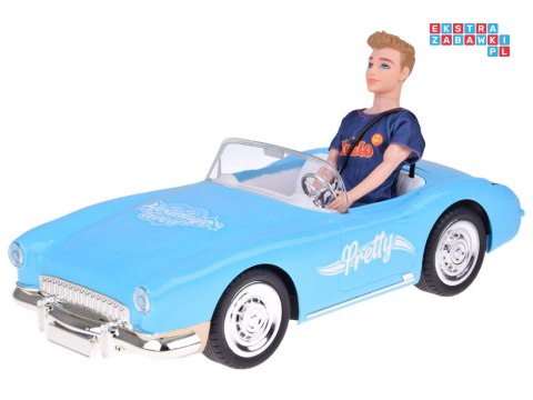 [ RC0746 ] Autko na pilota Retro Cadillac Lalka Stylowy kierowca Ken