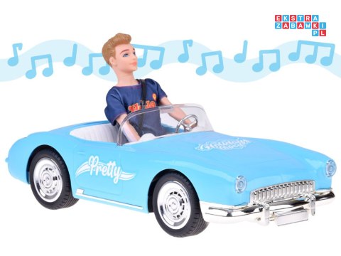 [ RC0746 ] Autko na pilota Retro Cadillac Lalka Stylowy kierowca Ken