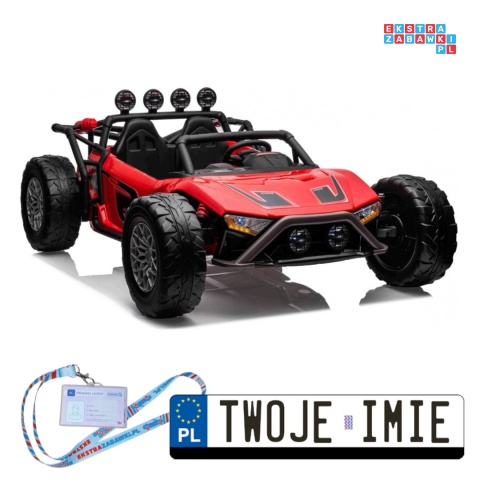 [PA0281] Buggy Racing dwuosobowy terenowy na akumulator 2x200W 24V/7Ah pilot - czerwony