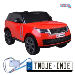 [PA0319] Range Rover 4x4 dwuosobowy na akumulator 4x45W 12V/14Ah z wyświetlaczem i pilotem - czerwony