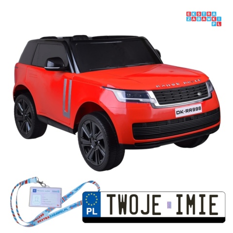 [PA0319] Range Rover 4x4 dwuosobowy na akumulator 4x45W 12V/14Ah z wyświetlaczem i pilotem - czerwony