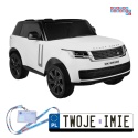 [PA0319] Range Rover 4x4 dwuosobowy na akumulator 4x45W 12V/14Ah z wyświetlaczem i pilotem - biały