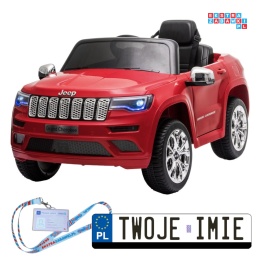 [PA0260M] Auto JEEP lakierowany na akumulator 12V/7Ah EVA wolny start ekoskóra - czerwony