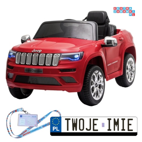 [PA0260M] Auto JEEP lakierowany na akumulator 12V/7Ah EVA wolny start ekoskóra - czerwony