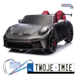 [PA0335] Porsche 911 GT3 dwuosobowe lakierowane na akumulator 2x180W 24V/10Ah z panelem dotykowym silniki bezszczotkowe - czarny