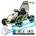 [DM-108.DRIFT] Gokart TORNADO z funkcją driftu na akumulator 2x150W 24V/7Ah siedzenie z ekoskóry Bluetooth - zielony