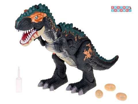 [ZA5716] Duży dinozaur robot chodzi ryczy znosi jajka efekty świetlne para