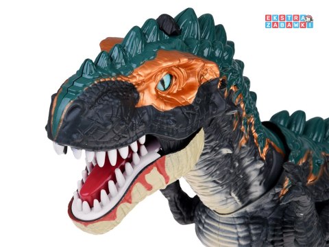 [ZA5716] Duży dinozaur robot chodzi ryczy znosi jajka efekty świetlne para