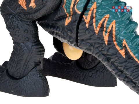 [ZA5716] Duży dinozaur robot chodzi ryczy znosi jajka efekty świetlne para