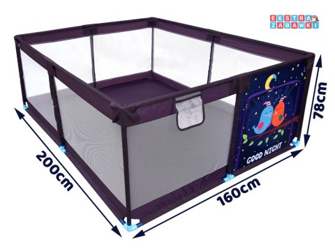 [ZA5712] Duży kojec dla dziecka suchy basen 160x200 cm torba pokrowiec