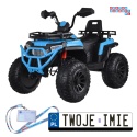 [PA0315] Duży quad na akumulator 4x25W 12V/12Ah gaz w manetce amortyzator - niebieski