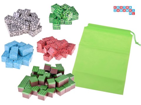 Klocki magnetyczne konstrukcyjne 144 ele kostki sześciany piksele ZA6005