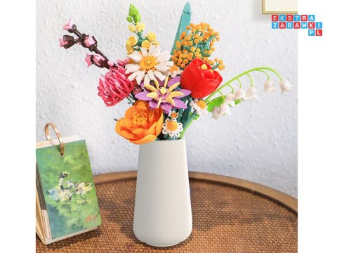 Klocki techniczne kwiaty BUKIET KWIATÓW ceramiczny wazon 1070 ele ZA5865