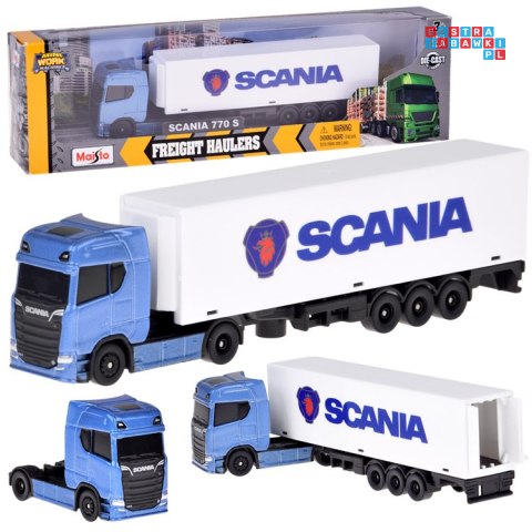 [ZA5965] Maisto Licencjonowane Auto Metalowe Ciągnik SCANIA 770S + naczepa