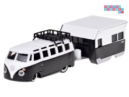 [ZA5959] Maisto licencjonowane auto Volkswagen VAN Samba przyczepa 1:64
