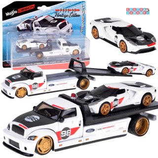 [ZA5957] Maisto zestaw auto metalowe Flatbed Ford GT Heritage 2021 1:64