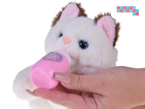 [ ZA5593 ] Mięciutki kotek z efektem bicia serca, wyginanymi łapkami + plecak