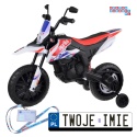[PA0302] Motocykl Cross APRILIA RX125 dla dziecka na akumulator 2x35W 12V/4.5Ah - biały
