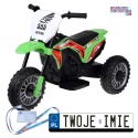 [PA0334] Motorek trójkołowy cross na akumulator 1x30W 6V/4.5Ah z panelem muzycznym - zielony