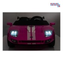 [S325] Ford GT Sportowe autko na akumulator 4x100W 24V/7Ah Bluetooth ekoskóra EVA - różowy