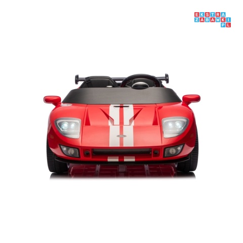 [S325] Ford GT Sportowe autko na akumulator 4x100W 24V/7Ah Bluetooth ekoskóra EVA - czerwony