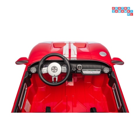 [S325] Ford GT Sportowe autko na akumulator 4x100W 24V/7Ah Bluetooth ekoskóra EVA - czerwony