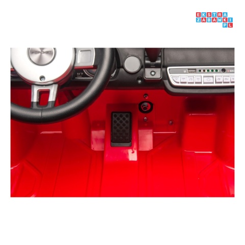 [S325] Ford GT Sportowe autko na akumulator 4x100W 24V/7Ah Bluetooth ekoskóra EVA - czerwony