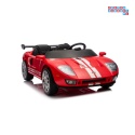 [S325] Ford GT Sportowe autko na akumulator 4x100W 24V/7Ah Bluetooth ekoskóra EVA - czerwony