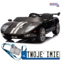 [S325] Ford GT Sportowe autko na akumulator 4x100W 24V/7Ah Bluetooth ekoskóra EVA - czarny