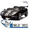 [S325] Ford GT Sportowe autko na akumulator 4x100W 24V/7Ah Bluetooth ekoskóra EVA - czarny