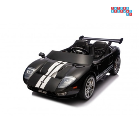 [S325] Ford GT Sportowe autko na akumulator 4x100W 24V/7Ah Bluetooth ekoskóra EVA - czarny