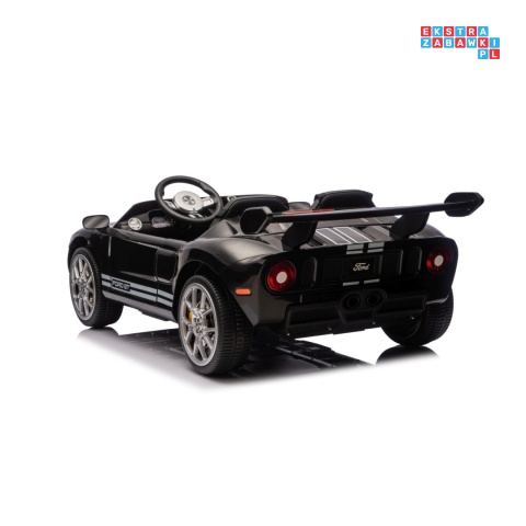 [S325] Ford GT Sportowe autko na akumulator 4x100W 24V/7Ah Bluetooth ekoskóra EVA - czarny