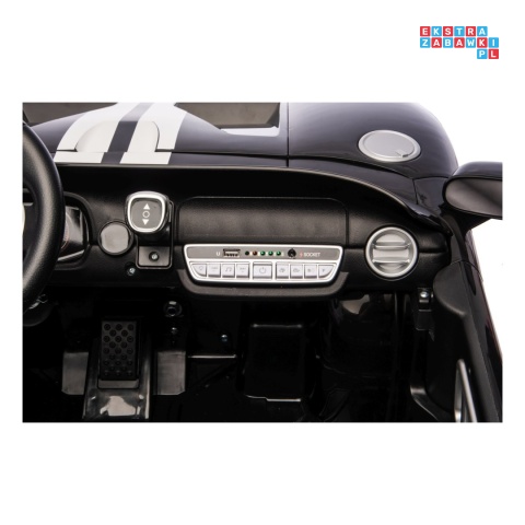 [S325] Ford GT Sportowe autko na akumulator 4x100W 24V/7Ah Bluetooth ekoskóra EVA - czarny