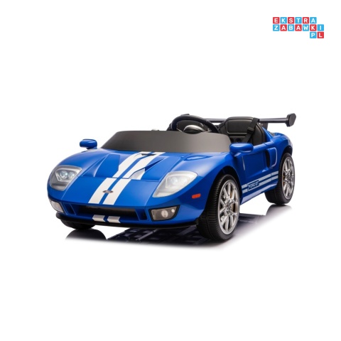 [S325] Ford GT Sportowe autko na akumulator 4x100W 24V/7Ah Bluetooth ekoskóra EVA - niebieski
