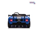 [S325] Ford GT Sportowe autko na akumulator 4x100W 24V/7Ah Bluetooth ekoskóra EVA - niebieski