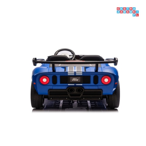 [S325] Ford GT Sportowe autko na akumulator 4x100W 24V/7Ah Bluetooth ekoskóra EVA - niebieski