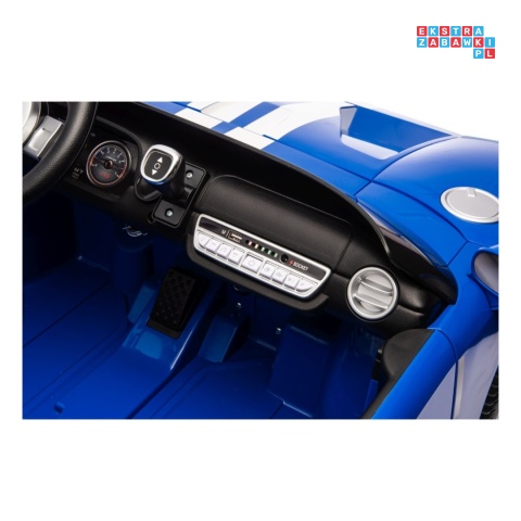 [S325] Ford GT Sportowe autko na akumulator 4x100W 24V/7Ah Bluetooth ekoskóra EVA - niebieski