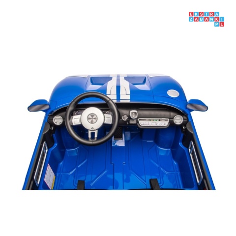 [S325] Ford GT Sportowe autko na akumulator 4x100W 24V/7Ah Bluetooth ekoskóra EVA - niebieski