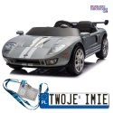 [S325] Ford GT Sportowe autko na akumulator 4x100W 24V/7Ah Bluetooth ekoskóra EVA - szary