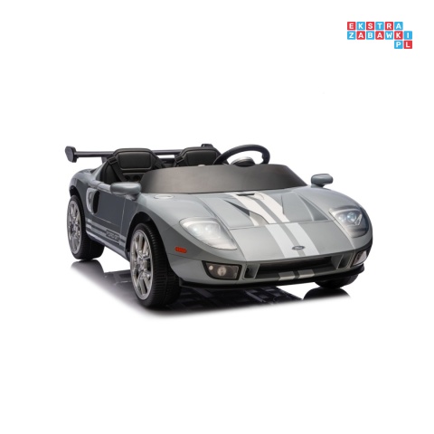[S325] Ford GT Sportowe autko na akumulator 4x100W 24V/7Ah Bluetooth ekoskóra EVA - szary