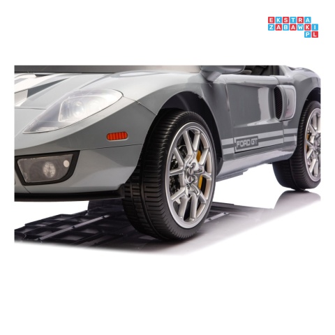 [S325] Ford GT Sportowe autko na akumulator 4x100W 24V/7Ah Bluetooth ekoskóra EVA - szary